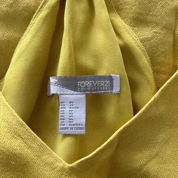 Forever 21 Golden Yellow Dress Sz XS - Picture 7 of 7